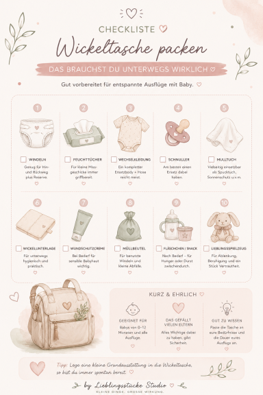 Das Packen der Wickeltasche