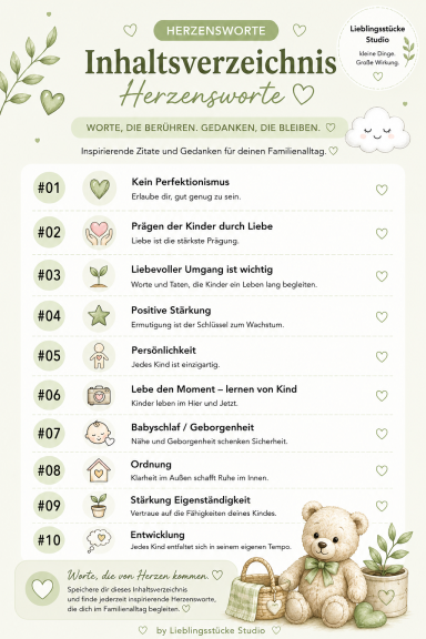Inhaltsverzeichnis Herzensworte