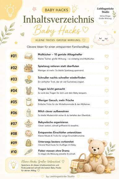 Inhaltsverzeichnis Baby Hacks