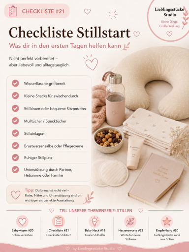 Checkliste für einen entspannten Stillstart
